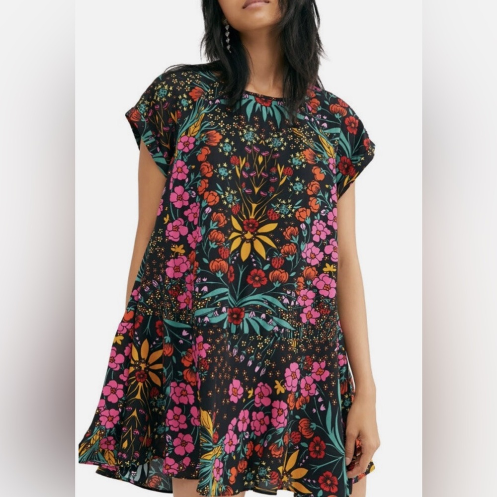 SOLD OUT Free People Strawberry Fields Floral Multicolor Mini Dress